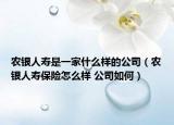 農(nóng)銀人壽是一家什么樣的公司（農(nóng)銀人壽保險(xiǎn)怎么樣 公司如何）