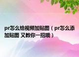 pr怎么給視頻加貼圖（pr怎么添加貼圖 又教你一招哦）