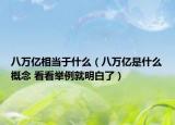 八萬億相當于什么（八萬億是什么概念 看看舉例就明白了）