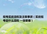 搖號(hào)買房流程及注意事項(xiàng)（買房搖號(hào)是什么流程 一定要看）