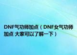 DNF氣功師加點(diǎn)（DNF女氣功師加點(diǎn) 大家可以了解一下）