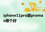 iphone11pro跟promax哪個(gè)好