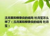 沈月英和柳錄良的結局 杜月笙怎么樣了（沈月英和柳錄良的結局 杜月笙）