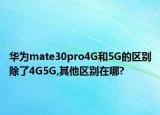 華為mate30pro4G和5G的區(qū)別除了4G5G,其他區(qū)別在哪?