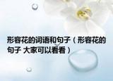 形容花的詞語(yǔ)和句子（形容花的句子 大家可以看看）