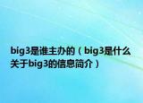 big3是誰(shuí)主辦的（big3是什么 關(guān)于big3的信息簡(jiǎn)介）