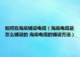 如何在海底鋪設電纜（海底電纜是怎么鋪設的 海底電纜的鋪設方法）
