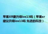 蘋果XR要升級(jí)ios13嗎（蘋果xr建議升級(jí)ios13嗎 先進(jìn)的科技）