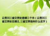 云貴川三省交界處是哪三個市（云貴川三省交界處在哪兒 三省交界地叫什么名字）