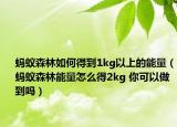 螞蟻森林如何得到1kg以上的能量（螞蟻森林能量怎么得2kg 你可以做到嗎）