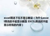 excel篩選下拉不顯示數(shù)量（為什么excel篩選的不能顯示數(shù)量 EXCEL篩選時(shí)不能顯示所有的內(nèi)容）