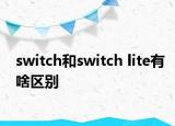 switch和switch lite有啥區(qū)別