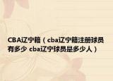 CBA遼寧籍（cba遼寧籍注冊球員有多少 cba遼寧球員是多少人）