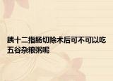 胰十二指腸切除術(shù)后可不可以吃五谷雜糧粥呢