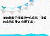 美味佳肴的佳肴是什么意思（佳肴的意思是什么 你懂了嗎）