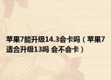 蘋(píng)果7能升級(jí)14.3會(huì)卡嗎（蘋(píng)果7適合升級(jí)13嗎 會(huì)不會(huì)卡）