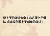 蘿卜干的做法大全（北方蘿卜干做法 農(nóng)家綠色蘿卜干咸菜的做法）