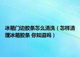 冰箱門邊膠條怎么清洗（怎樣清理冰箱膠條 你知道嗎）