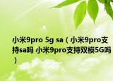 小米9pro 5g sa（小米9pro支持sa嗎 小米9pro支持雙模5G嗎）