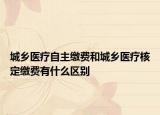 城鄉(xiāng)醫(yī)療自主繳費和城鄉(xiāng)醫(yī)療核定繳費有什么區(qū)別