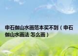 申石伽山水畫范本買不到（申石伽山水畫法 怎么畫）