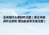 玉米加什么煮好吃又甜（煮王米放點什么好吃 煮出的玉米又香又甜）