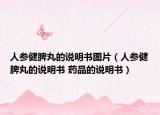 人參健脾丸的說明書圖片（人參健脾丸的說明書 藥品的說明書）