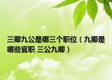 三卿九公是哪三個職位（九卿是哪些官職 三公九卿）