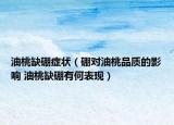 油桃缺硼癥狀（硼對(duì)油桃品質(zhì)的影響 油桃缺硼有何表現(xiàn)）