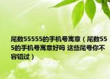 尾數(shù)55555的手機號寓意（尾數(shù)555的手機號寓意好嗎 這些尾號你不容錯過）