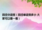 田徑分道寬（田徑單道寬多小 大家可以看一看）
