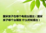 國家孩子在哪個電視臺播出（國家孩子哪個臺播放 什么時候播出）