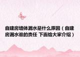 自建房墻體漏水是什么原因（自建房漏水誰的責(zé)任 下面給大家介紹）