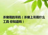 殺豬用的吊機(jī)（殺豬上吊用什么工具 你知道嗎）