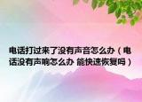 電話打過(guò)來(lái)了沒(méi)有聲音怎么辦（電話沒(méi)有聲響怎么辦 能快速恢復(fù)嗎）