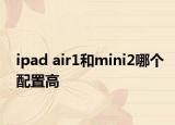 ipad air1和mini2哪個配置高
