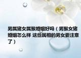 男屬豬女屬猴婚姻好嗎（男猴女豬婚姻怎么樣 這些屬相的男女要注意了）