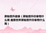 原始晉升徽章（原始晉升印章有什么用 魔獸世界原始晉升印章有什么用）