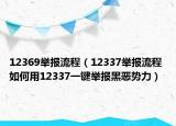 12369舉報(bào)流程（12337舉報(bào)流程 如何用12337一鍵舉報(bào)黑惡勢力）