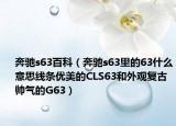 奔馳s63百科（奔馳s63里的63什么意思線條優(yōu)美的CLS63和外觀復(fù)古帥氣的G63）