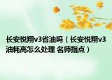 長安悅翔v3省油嗎（長安悅翔v3油耗高怎么處理 名師指點(diǎn)）