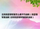 吉利帝豪領(lǐng)軍版怎么看平均油耗（帝豪領(lǐng)軍版油耗 吉利帝豪領(lǐng)軍版的耗油量）