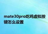 mate30pro吃雞虛擬按鍵怎么設(shè)置