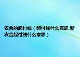 農合的起付線（起付線什么意思 新農合起付線什么意思）