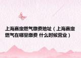 上海嘉定燃氣繳費地址（上海嘉定燃氣在哪里繳費 什么時候營業(yè)）
