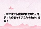 山藥和胡蘿卜相克嗎百度百科（胡蘿卜山藥相克嗎 又會與哪些食材相克）