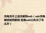 充電充不上顯示解鎖usb（usb充電被鎖如何解鎖 如果usb口失靈了怎么辦）