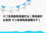 十二生肖的風(fēng)肖是什么（風(fēng)肖是什么生肖 十二生肖風(fēng)肖是哪幾個(gè)）