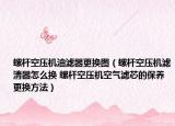 螺桿空壓機油濾器更換圖（螺桿空壓機濾清器怎么換 螺桿空壓機空氣濾芯的保養(yǎng)更換方法）