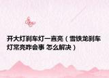 開大燈剎車燈一直亮（雪鐵龍剎車燈常亮咋會事 怎么解決）